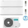 Hisense Climatizzatore Condizionatore Hisense Energy Pro X con Wifi R32 Dual Split Inverter 9000 + 12000 BTU con U.E. 2AMW52U4RXC Classe A++/A+
