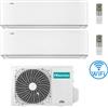 Hisense Climatizzatore Condizionatore Hisense Energy Pro X con Wifi R32 Dual Split Inverter 12000 + 12000 BTU con U.E. 2AMW52U4RXC Classe A++/A+