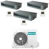 Hisense Climatizzatore Condizionatore Hisense Canalizzabile R32 Trial Split Inverter 9000 + 9000 + 18000 BTU con U.E. 3AMW72U4RJC Classe A++/A+