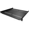 StarTech.com Mensola per Rack 19 1U Ventilata, Ripiano universale cantilever per rack e armadi di rete 19 pollici, Acciaio resistente, Capacità 20kg, Profondità vassoio 41cm, Nero (CABSHELF116V)