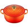 LE CREUSET CASSERUOLA IN GHISA ROTONDA, CENTENARIO ED. LIMITATA ARANCIONE FLAME (FIAMMA), M - d 24 x h 16 cm | 4.2 lt