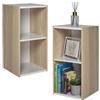 Iris Ohyama, Libreria a 2 scaffali, Lotto di 2 mobili d'appoggio, Modulabile - UB-6030 - Marrone Chiaro