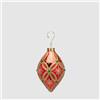 EDG Enzo De Gasperi Addobbo Fuso di Natale Rubini 10cm Rosso Oro Vetro