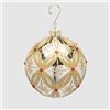 EDG Enzo De Gasperi Addobbo Pallina Sfera di Natale Rubini 12cm Oro Argento Vetro