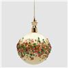 EDG Enzo De Gasperi Addobbo Pallina Sfera di Natale Mille Perle 10cm Oro