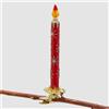 EDG Enzo De Gasperi Addobbo per Albero di Natale Candela 18cm Rosso