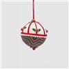 EDG Enzo De Gasperi Addobbo Pallina Sfera di Natale Xmas 12cm Tessuto