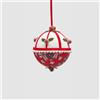 EDG Enzo De Gasperi Addobbo Pallina Sfera di Natale Xmas 12cm Tessuto