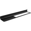 Lineabeta Porta asciugamani/accessori con mensola Saeta L.63,4 cm in alluminio nero foro DX