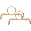 QUARKZMAN 2 Pezzi Telaio per Portamonete in Metallo, 22 Cm Chiusura a Bacio Ad Arco retrò Incisa, Borsa con Manici, Sostituzioni di Ferramenta per Telai (Oro Chiaro)