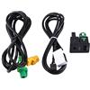 Keenso Cavo USB AUX, interruttore AUX per auto 1,5 m/59 e presa adattatore per cavo USB con cavo
