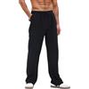 Taoyoule Pantaloni in Cotone per Uomo Cargo Pantaloni Estivi Lunghi e Leggeri con Coulisse e Tasche