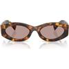 Miu Miu Occhiali da Sole MU11W 14L20I Marrone Miele/Viola Chiaro Donna