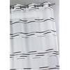 HomeMaison Tenda in Stamina Tessuta con Sottili Righe Orizzontali, Poliestere, Nero, 140 x 240 cm, 140 × 240 cm