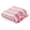 vidaXL Copriletto in Cotone a Strisce Rosa e Bianco Copridivano Plaid Coperta
