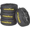 GOODYEAR Borse per pneumatici in poliestere 600D per il trasporto, stoccaggio di pneumatici, protezione UV, impermeabile, nero, set da 4 pezzi