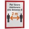 DURABLE Cornice espositiva adesiva Duraframe® A4 21x29,7cm rosso DURABLE 4872-03