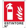 CARTELLI SEGNALATORI CARTELLO ALLUMINIO 25x31cm 'ESTINTORE N°'' E20150X