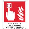 CARTELLI SEGNALATORI CARTELLO ALLUMINIO 12x14,5cm 'PULSANTE ALLARME ANTINCENDIO'' E20174K
