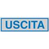 CARTELLI SEGNALATORI TARGHETTA ADESIVA 165x50mm USCITA 96684