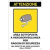 CARTELLI SEGNALATORI Cartello alluminio 20x30cm 'Area sottoposta a videosorveglianza' rif.GDPR 33378