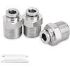 Bwintech 3 pezzi 10 mm OD tubo x 1/4 BSP filettatura maschio dritto in acciaio inox spingere per collegare il raccordo push lock pneumatico
