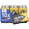 VARTA Pile Blocchi da 9V, confezione da 10, Power on Demand, Alcaline, pacco di stoccaggio, intelligenti, flessibili, potenti, per rilevatori di fumo, allarmi antincendio [Esclusivo su Amazon]