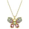 SWAROVSKI PENDENTE IDYLLIA, FARFALLA, MULTICOLORE, PLACCATO ORO 5709950