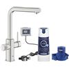GROHE Blue Pure Minta Starter Kit con Filtro a 5 Fasi e Doccetta Estraibile SuperSteel 1000141