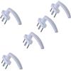 Aqbau® Maniglia per finestra in PVC, colore bianco, 5 pezzi, in plastica di oliva su rosetta ovale, 28 x 63 mm, maniglie per finestre e porte del balcone e della terrazza, impugnatura ergonomica
