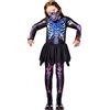 amscan Ragazza Scheletro Costume in Materiali Riciclati e Sostenibili Bambine e ragazze