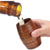 Agatige Tazza da bere in legno, legno massiccio naturale, boccale da birra retrò, piccola tazza da tè, tazza da caffè, tazza da sakè giapponese per casa, bar, viaggi, campeggio