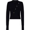 Versace Jeans Couture maglia donna con bottoni logo Nero XS,S