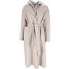 Kaos Cappotto Donna lungo con fusciacca e cappuccio Beige 44