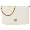 Pinko Borsa Donna FLAT CLASSIC Bianco/Oro TU