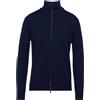 Kangra Cardigan Uomo full zip in lana Blu Navy 48