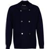 Kangra Cardigan Uomo doppiopetto Blu Navy 52