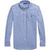 Polo Ralph Lauren camicia uomo fantasia rigata stretch Blu S,M,L,XL,XXL