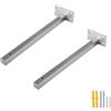 FEEIMOL 2 Pezzi Supporto per Mensole Galleggianti Acciaio Inossidabile Staffe per Mensola Pesanti Supporto Industriali Metallo Reggimensola per Scaffali Cucina Casa Argento 300mm
