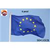 Set 6 Pezzi Bandiera Unione Europea Europa In Tessuto Misura 90x145cm sof