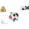 Set 4 Pezzi Salvadanaio Mucca Colorato 17cm Ceramica Monete Porta Soldi dfh