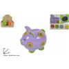 Set 4 Pezzi Salvadanaio Maialino Colorato 18cm Ceramica Monete Porta Soldi dfh