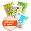 Set 20 Salvadanai In Latta Varie Fantasie Porta Monete Banconote Soldi 12x11 moc