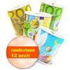 Set 12 Salvadanai In Latta Varie Fantasie Porta Monete Banconote Soldi 15x14 moc