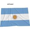 Set 6 Pezzi Bandiera Argentina In Tessuto Misura 90x145cm sof