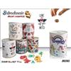 Set 20 Pezzi Salvadanai In Latta Porta Monete Soldi Love Dino 11x8cm dfh
