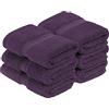Superior - Set di Asciugamani per Il Viso, Cotone Egiziano, Prugna, 900 g, 6 Pezzi