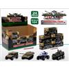 Espositore Set 24 Pezzi Veicoli Militari In Metallo Scala 1:64 Giocattolo sar
