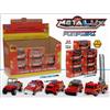 Espositore Set 24 Pezzi Veicoli Pompieri In Metallo Scala 1:64 Giocattolo sar
