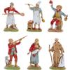 Moranduzzo Set 6 Pastori Napoletani Adatto a Presepe da 6 cm Scala 1:32 - MINI 6 - Statuina Indistruttibile, Stile '700, Rifinita a Mano, Scultore M. Landi, Made in Italy